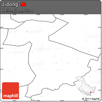Blank Simple Map of Jidong, no labels