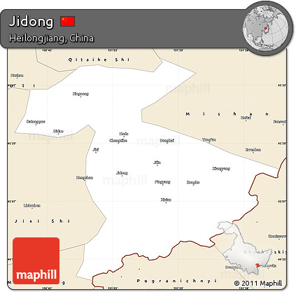 Classic Style Simple Map of Jidong
