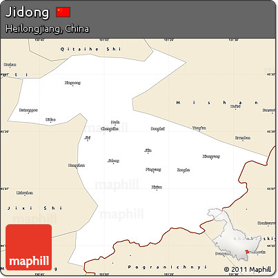Classic Style Simple Map of Jidong