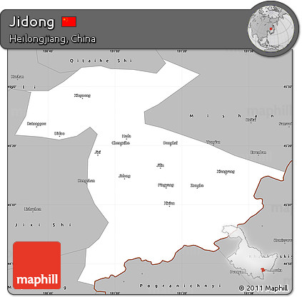Gray Simple Map of Jidong