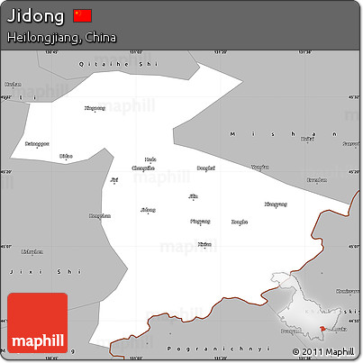 Gray Simple Map of Jidong
