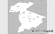Gray Simple Map of Jidong, single color outside