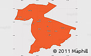 Political Simple Map of Jidong, cropped outside