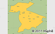 Savanna Style Simple Map of Jidong, cropped outside
