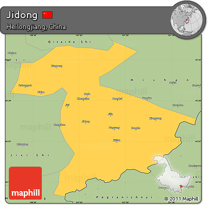 Savanna Style Simple Map of Jidong