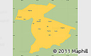 Savanna Style Simple Map of Jidong, single color outside