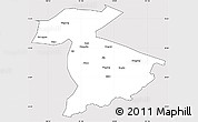 Silver Style Simple Map of Jidong, cropped outside
