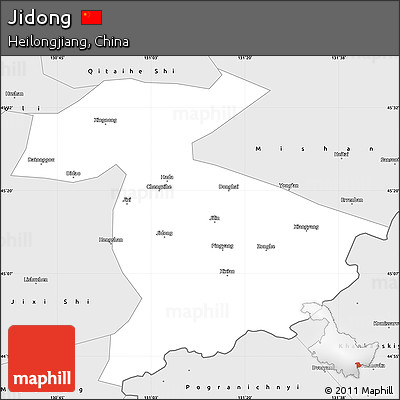 Silver Style Simple Map of Jidong