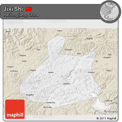 Classic Style 3D Map of Jixi Shi