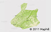 Physical 3D Map of Jixi Shi, cropped outside
