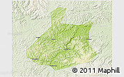 Physical 3D Map of Jixi Shi, lighten
