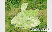Physical 3D Map of Jixi Shi, satellite outside