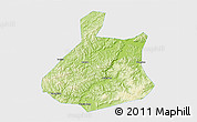 Physical 3D Map of Jixi Shi, single color outside