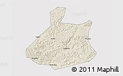 Shaded Relief 3D Map of Jixi Shi, cropped outside