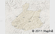 Shaded Relief 3D Map of Jixi Shi, lighten