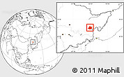 Blank Location Map of Jixi Shi