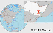 Gray Location Map of Jixi Shi, highlighted parent region