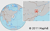 Gray Location Map of Jixi Shi