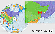 Political Location Map of Jixi Shi