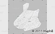 Gray Map of Jixi Shi, single color outside
