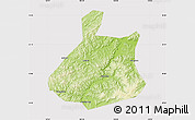 Physical Map of Jixi Shi, cropped outside