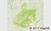 Physical Map of Jixi Shi, lighten