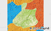 Physical Map of Jixi Shi, political outside
