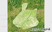 Physical Map of Jixi Shi, satellite outside