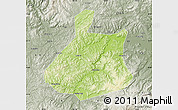 Physical Map of Jixi Shi, semi-desaturated