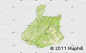 Physical Map of Jixi Shi, single color outside