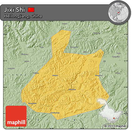 Savanna Style Map of Jixi Shi