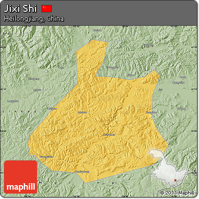 Savanna Style Map of Jixi Shi