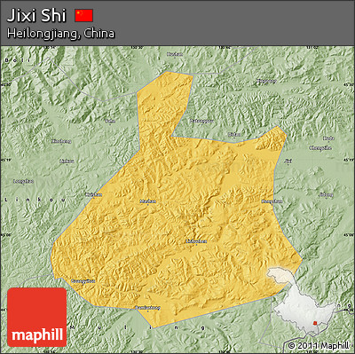 Savanna Style Map of Jixi Shi