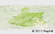Physical Panoramic Map of Jixi Shi, lighten