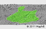 Political Panoramic Map of Jixi Shi, desaturated