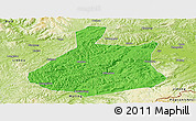 Political Panoramic Map of Jixi Shi, physical outside