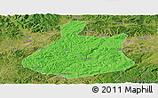 Political Panoramic Map of Jixi Shi, satellite outside