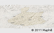 Shaded Relief Panoramic Map of Jixi Shi, lighten