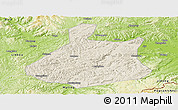 Shaded Relief Panoramic Map of Jixi Shi, physical outside