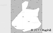 Gray Simple Map of Jixi Shi