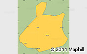 Savanna Style Simple Map of Jixi Shi, cropped outside