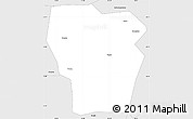 Silver Style Simple Map of Kedong