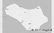 Gray 3D Map of Lanxi, single color outside