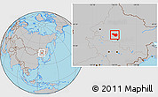 Gray Location Map of Lanxi