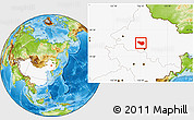 Physical Location Map of Lanxi, highlighted country