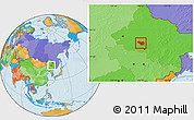 Political Location Map of Lanxi