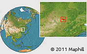 Satellite Location Map of Lanxi