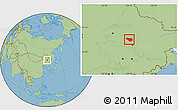 Savanna Style Location Map of Lanxi