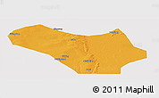 Political Panoramic Map of Lanxi, cropped outside