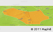 Political Panoramic Map of Lanxi, physical outside